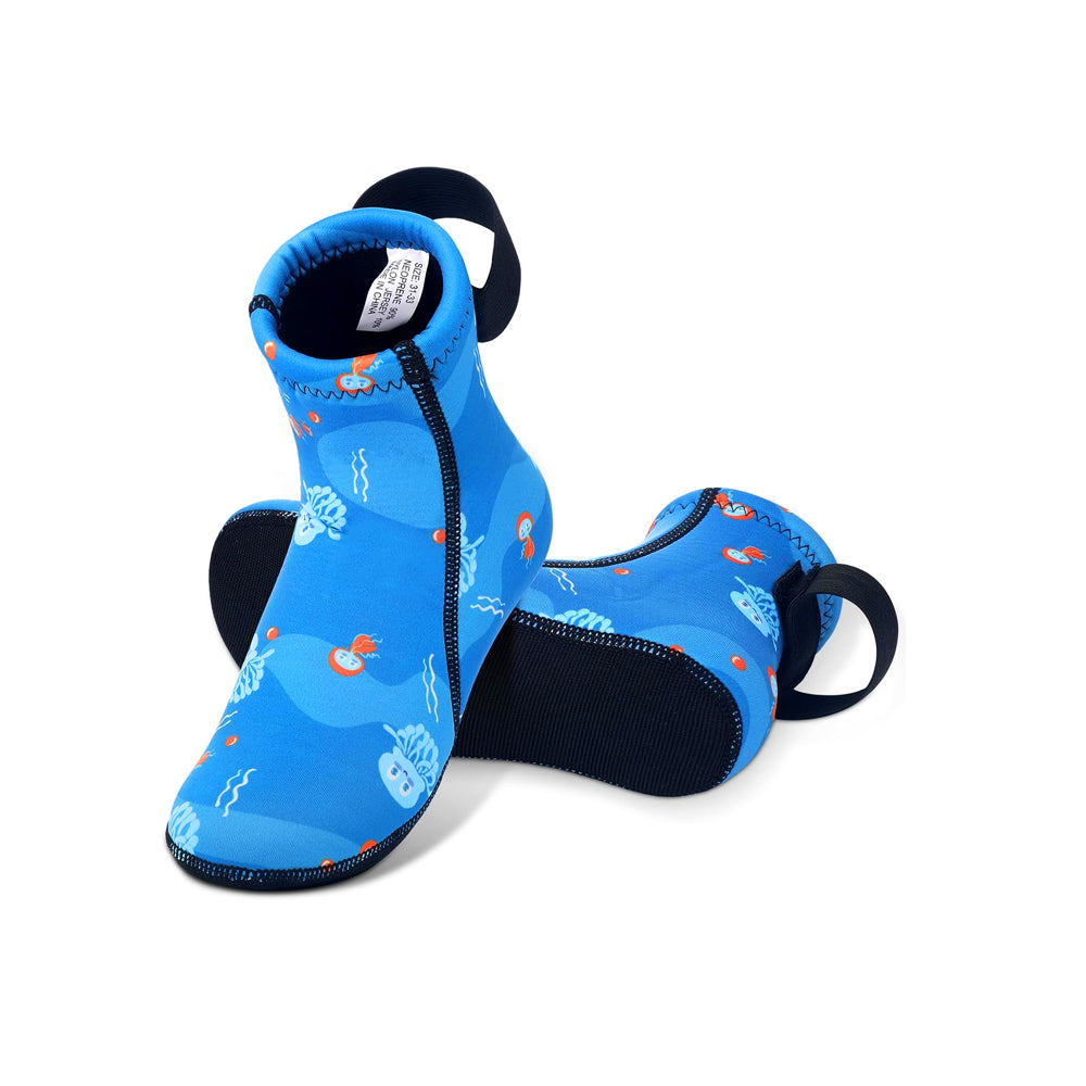 Toddler Protective Beach Socks - Blue Jellyfish