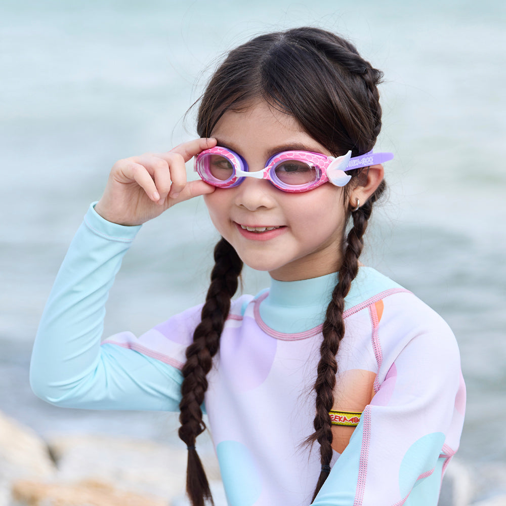Swim Goggles with Adjustable Silicone Strap  - Pink Mermaid (3 - 14 years)