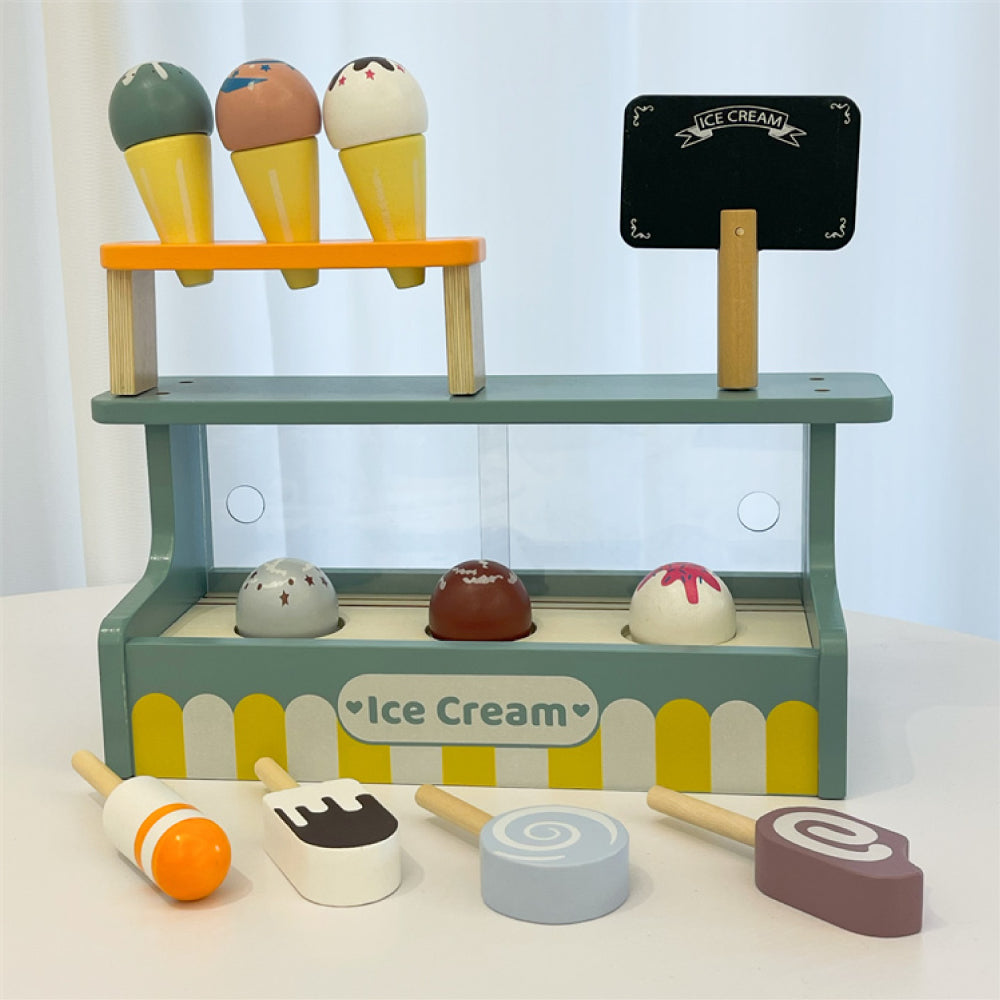 Wooden Ice Cream Store Playset