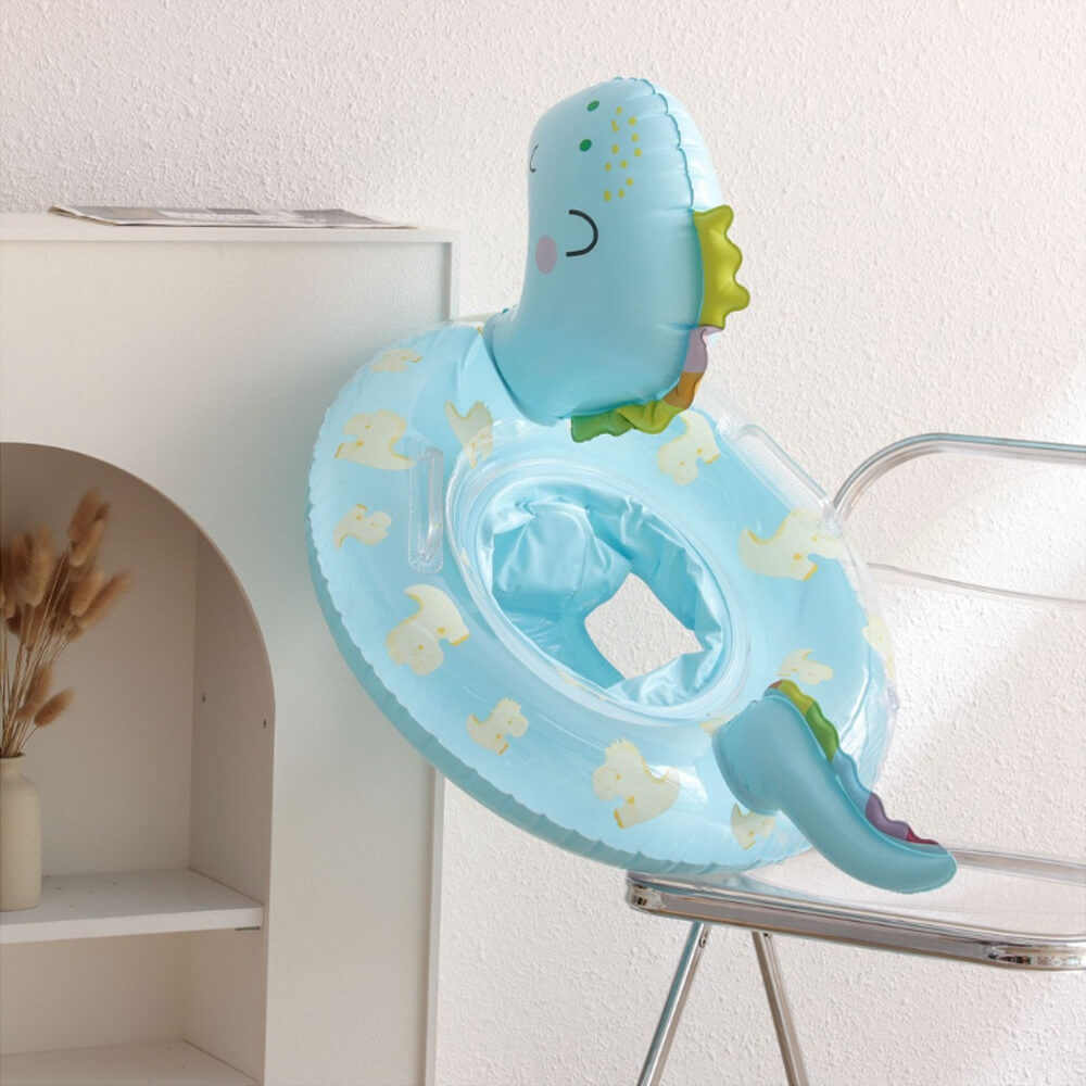3D Children Inflatable Baby Swim Float - Blue / Dino (1 - 4 Years)