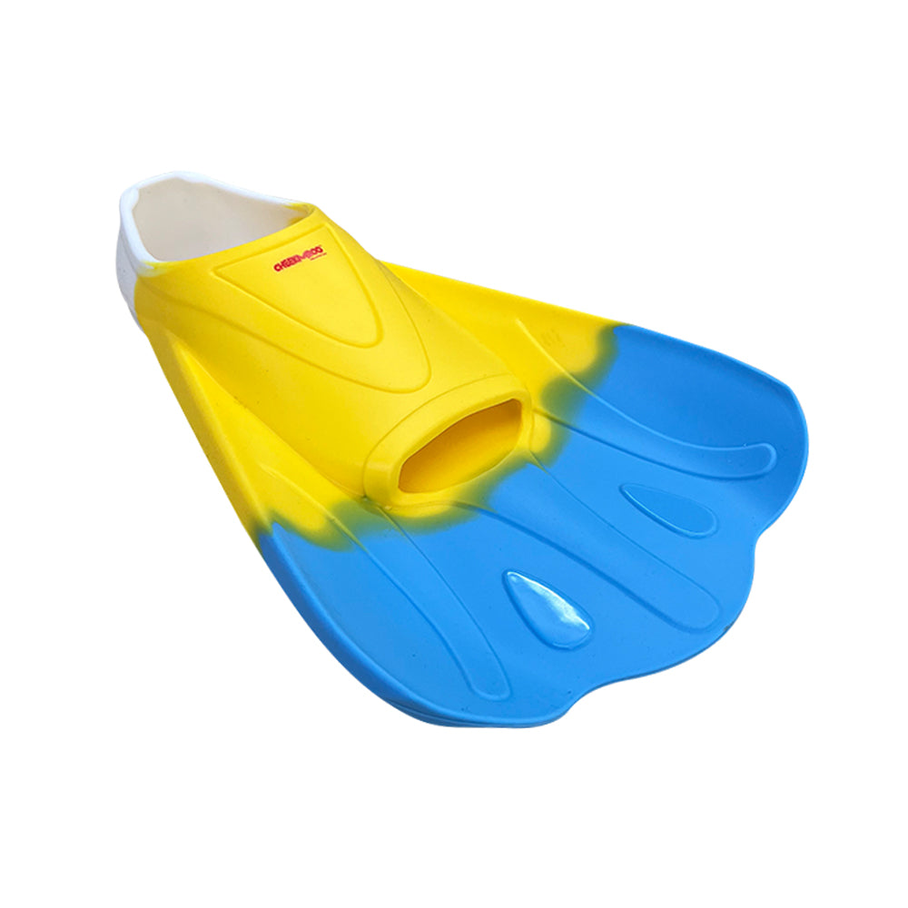 Kid's Silicone Swim Fins - Blue Yellow