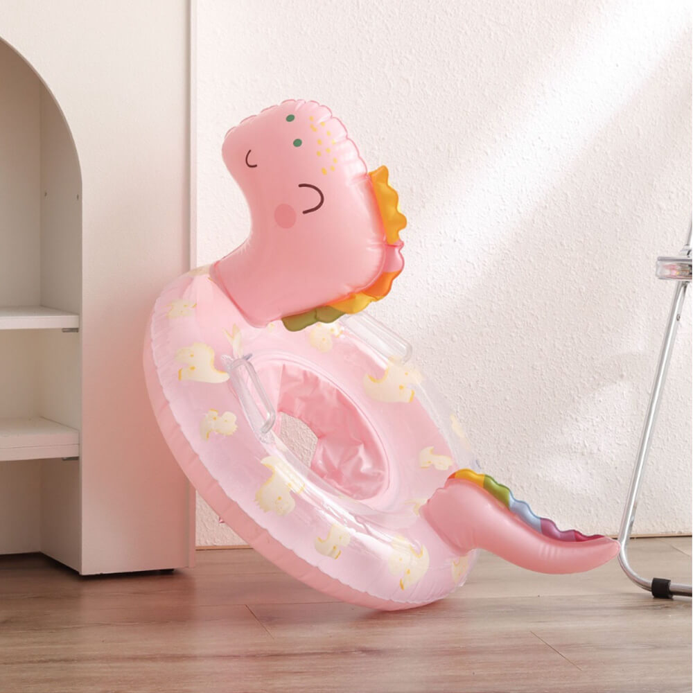 3D Children Inflatable Baby Swim Float - Pink / Dino (1 - 4 Years)
