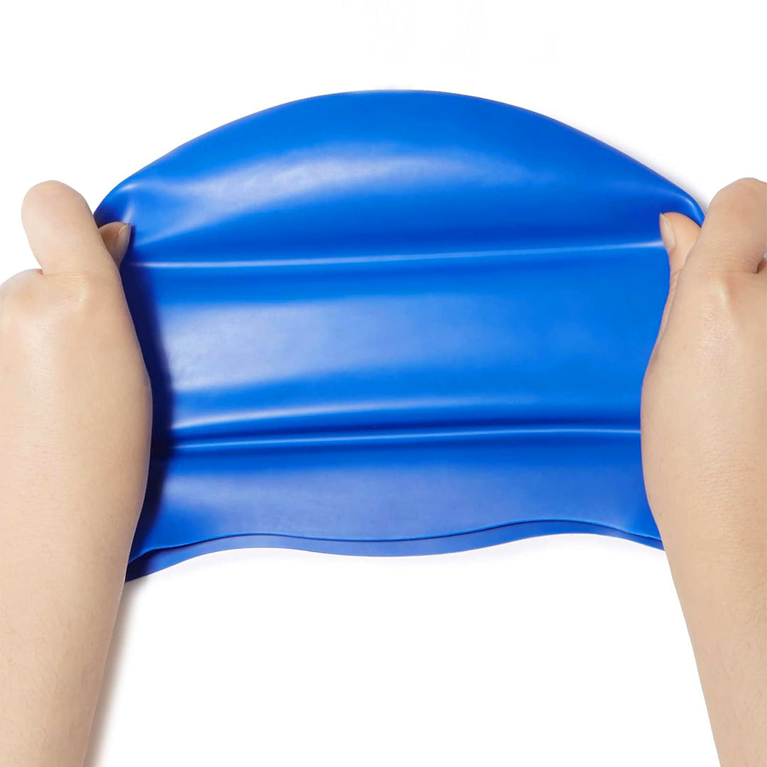 Silicone Waterproof Swimming Cap - Navy Blue (2 - 8 years)