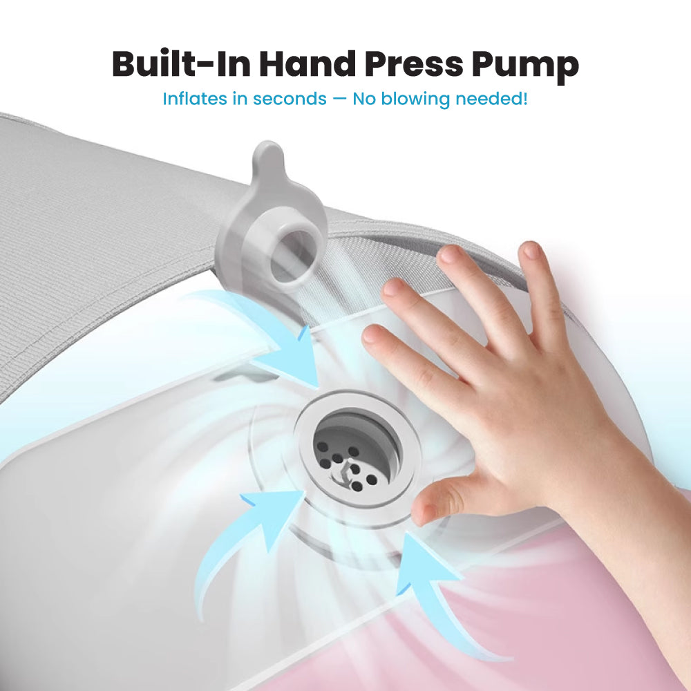 Baby Inflatable Swim Float with Sunshade - Pink