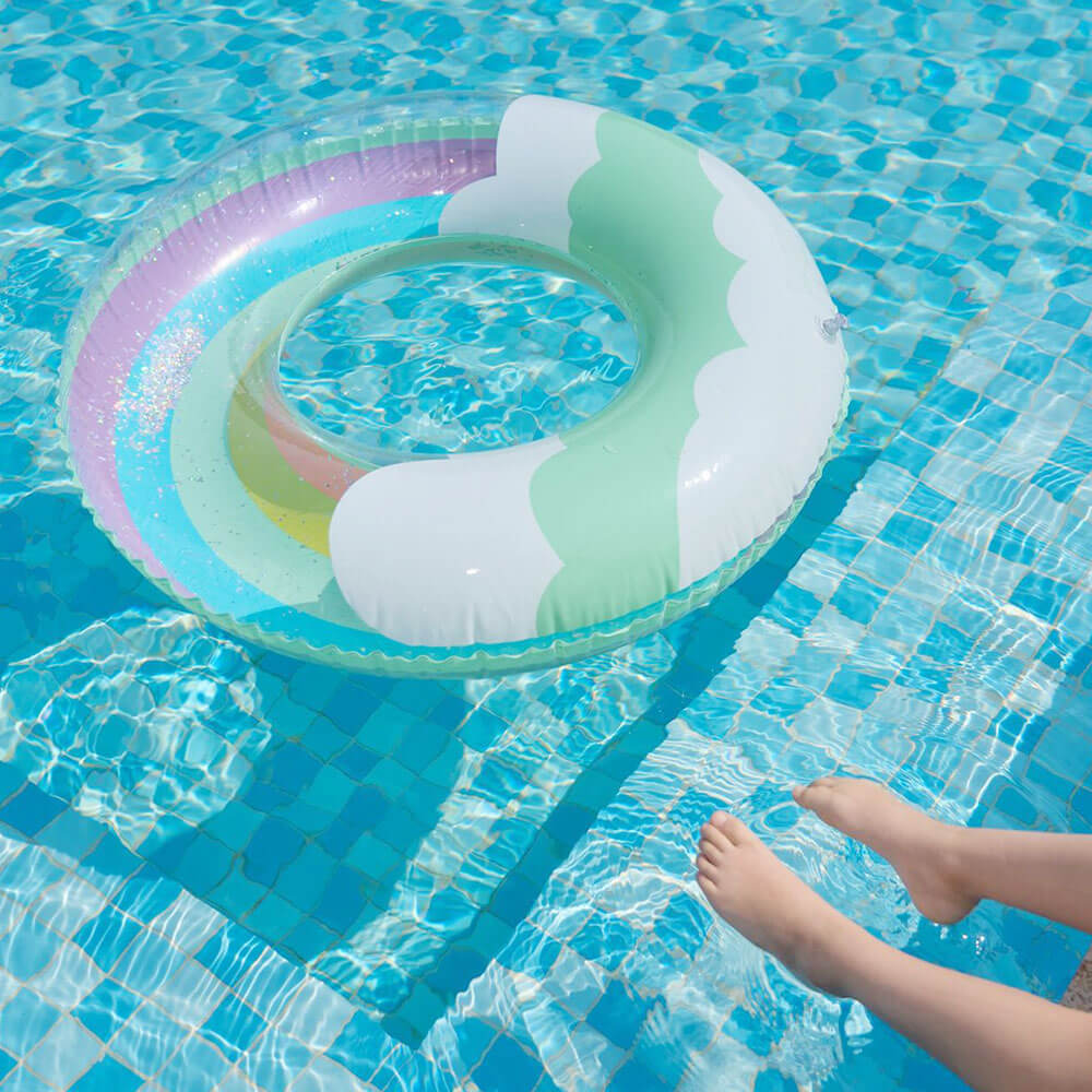 Children Inflatable Kids Swim Ring - Rainbow ( 3 Years Old & Above )