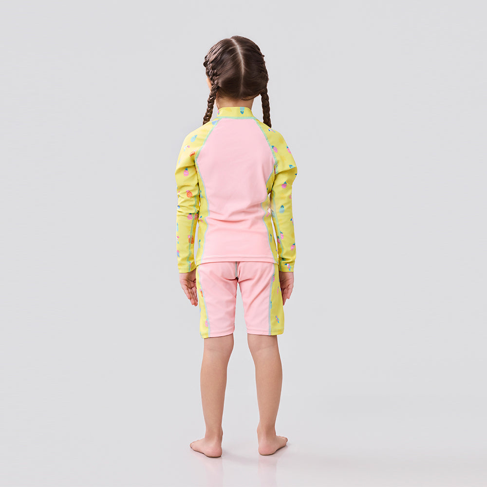 [Pre-Order][Online Exclusive]AquaLite Swimsuit 2-Piece UPF50+ Peach Pineapple (ETA: 06th Oct 25)