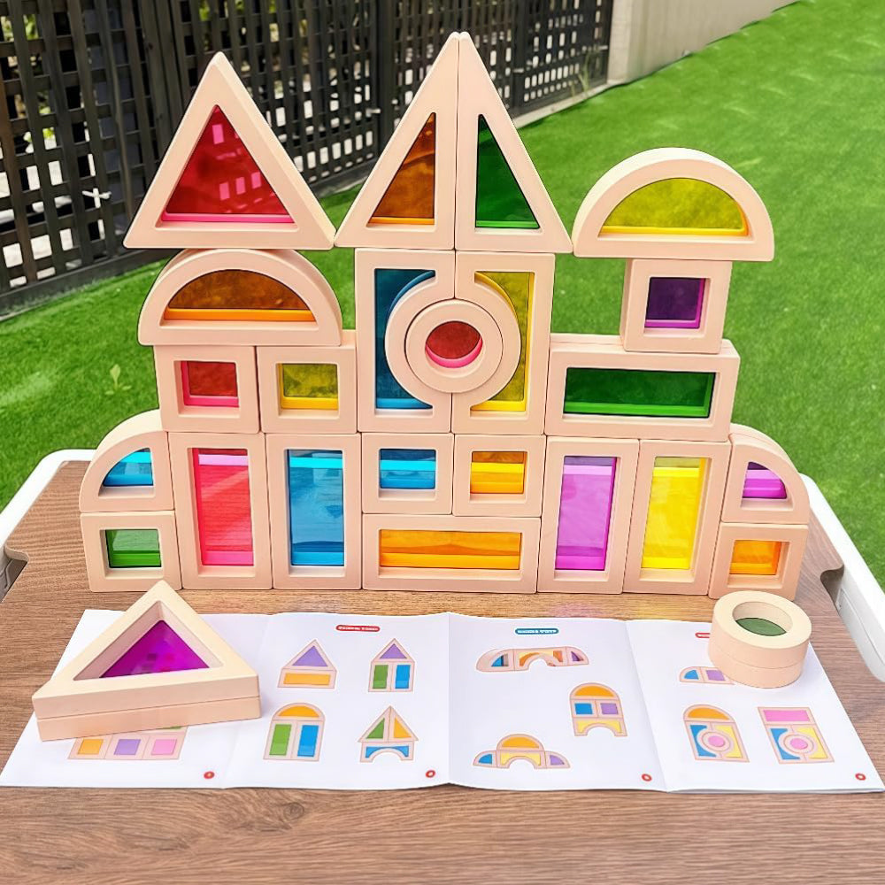 Rainbow Acrylic Transparent Building Block