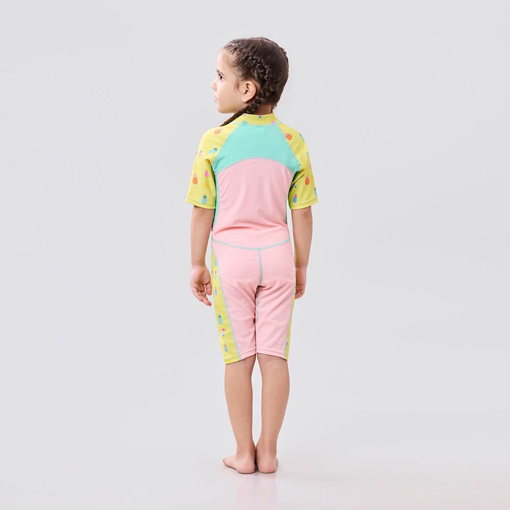 [Pre-Order][Online Exclusive]AquaLite Swimsuit 1-Piece UPF50+ Peach Pineapple (ETA: 06th Oct 25)