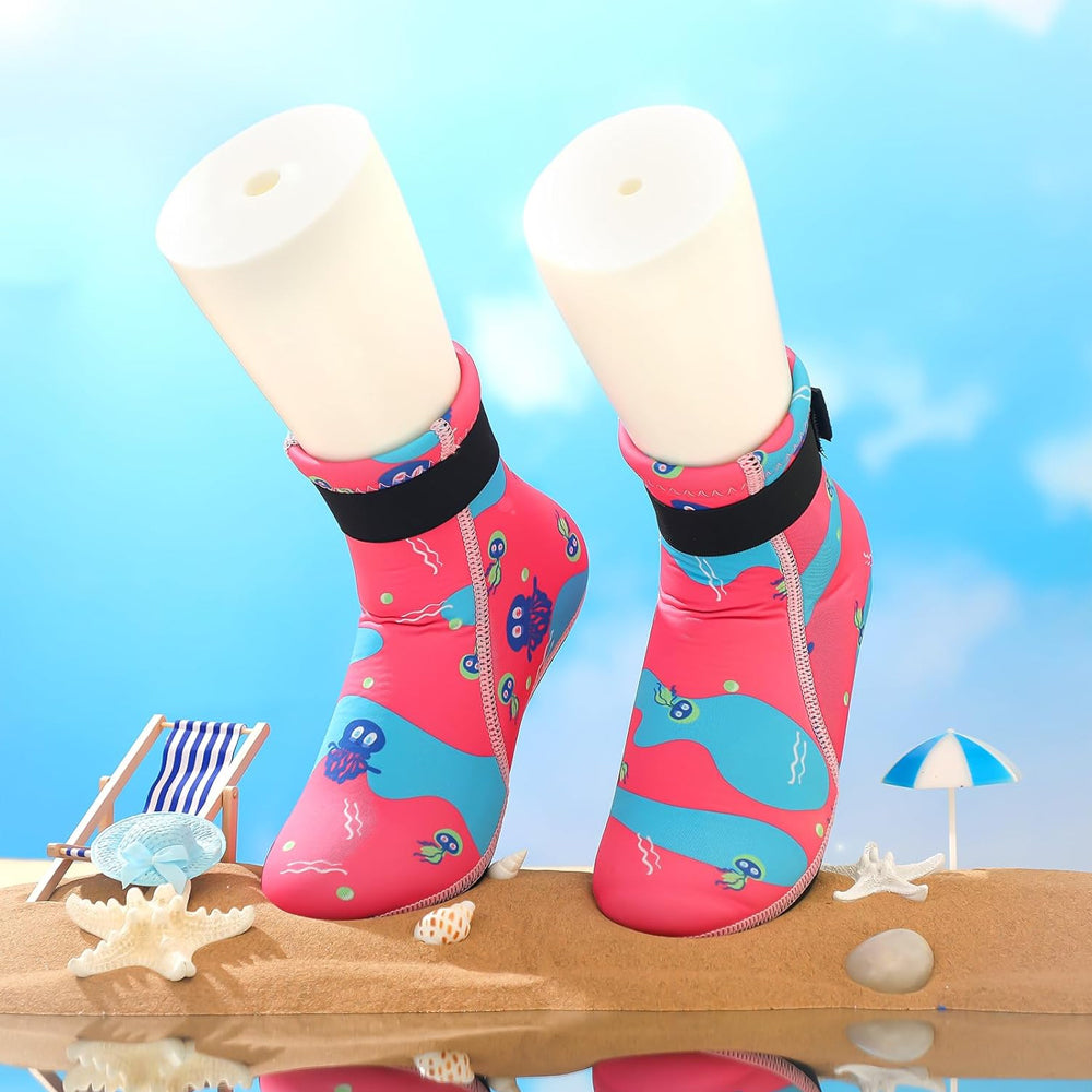 Toddler Protective Beach Socks - Pink Jellyfish