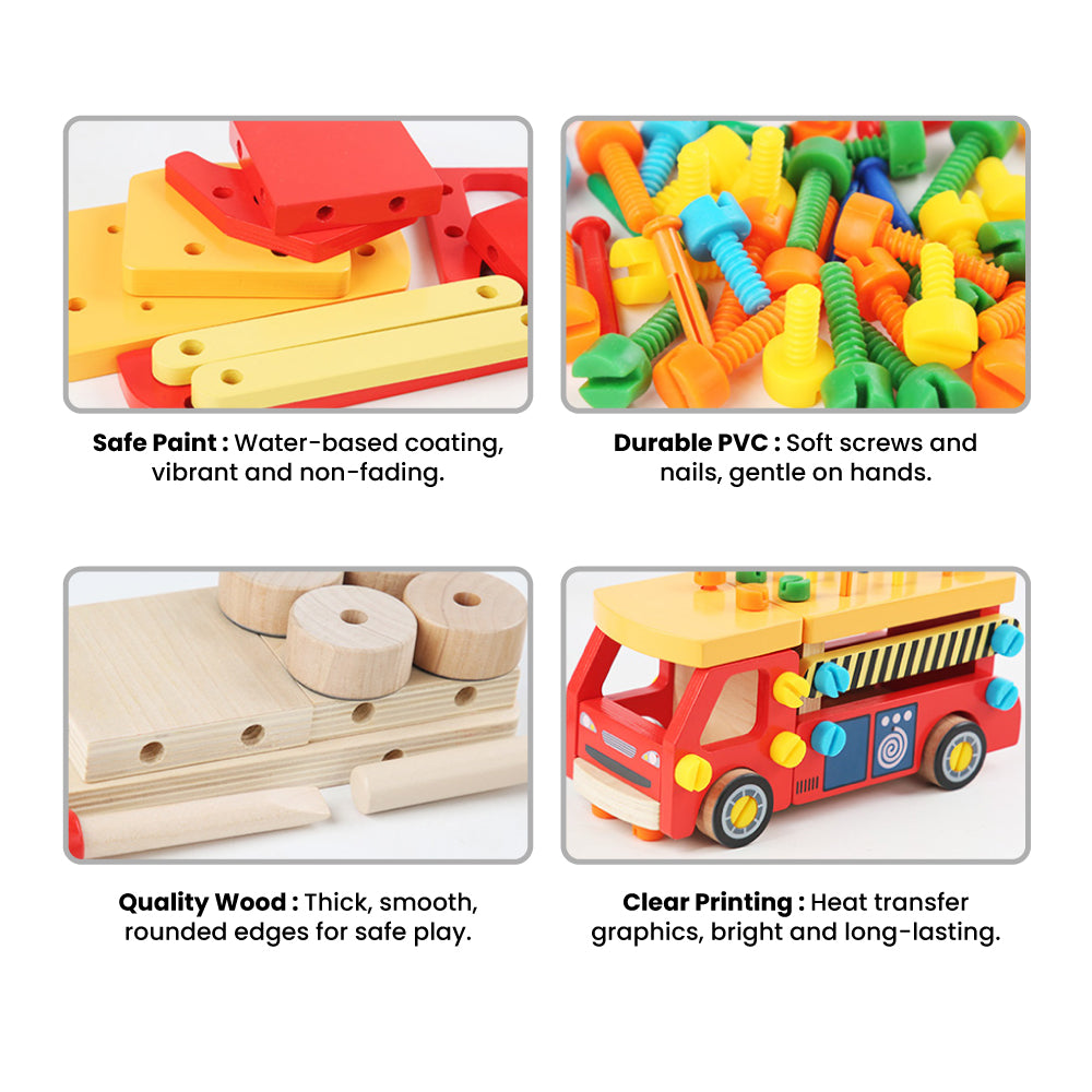 Build & Play Wooden Truck Toy