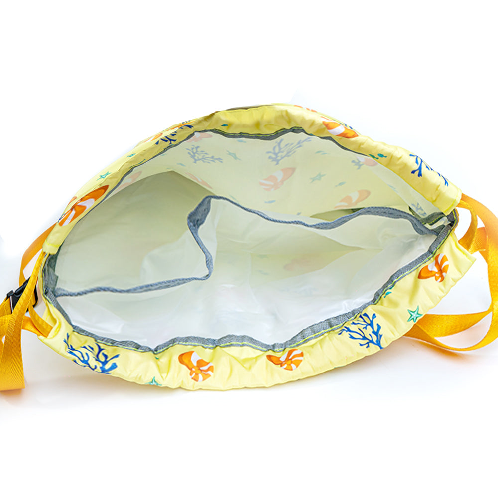 Toddler Lightweight Under The Sea Drawstring Bag - Yellow Coral