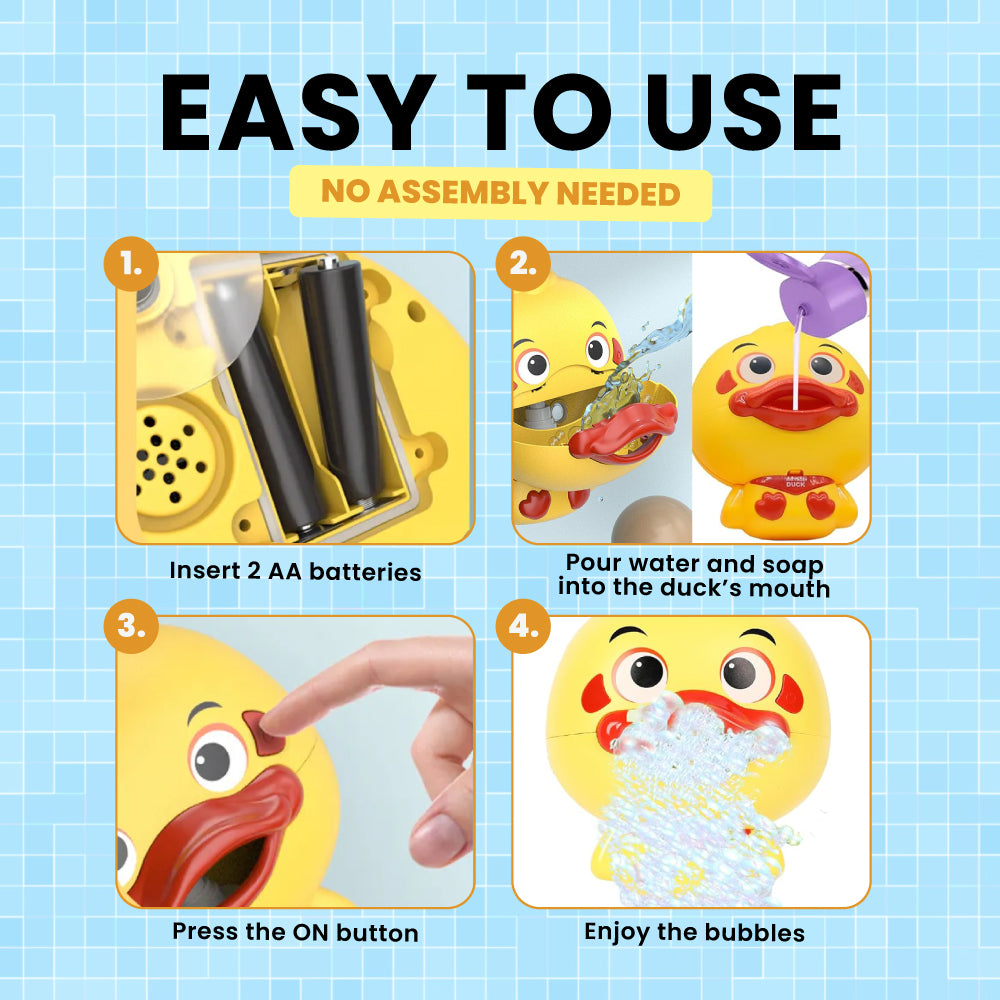 Toddler Ducky Blow Bubbles Bath Toy