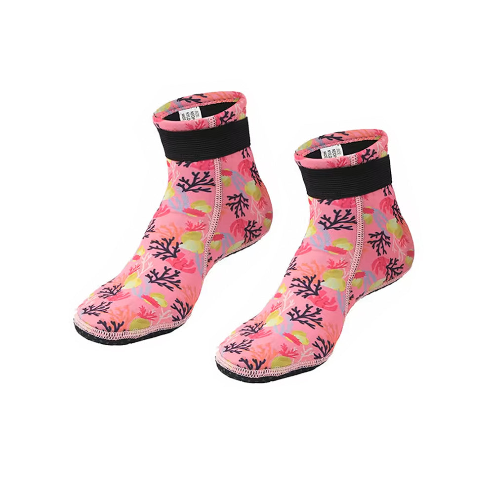 Toddler Protective Beach Socks - Pink Coral Starfish