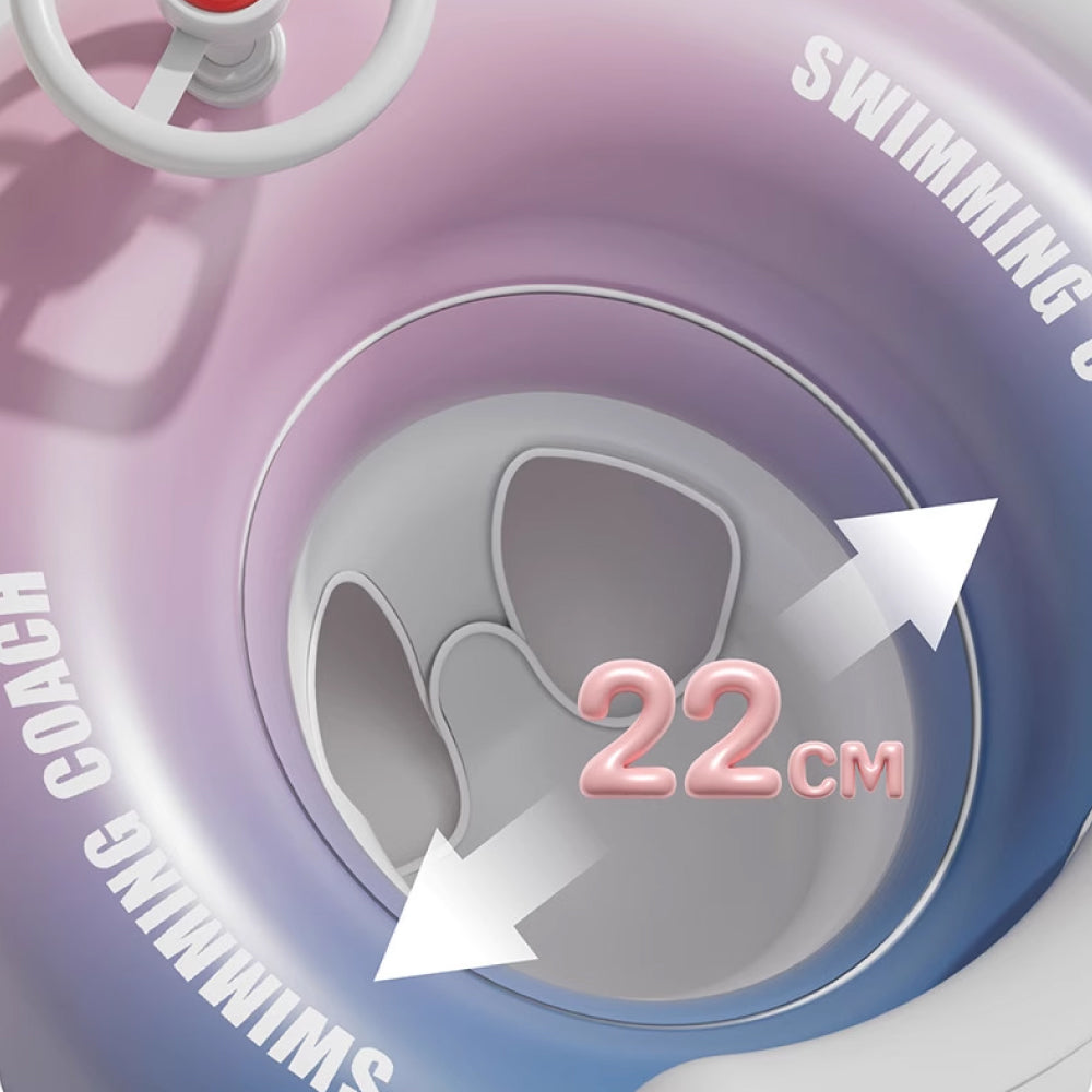 Baby Inflatable Swim Float with Sunshade - Pink