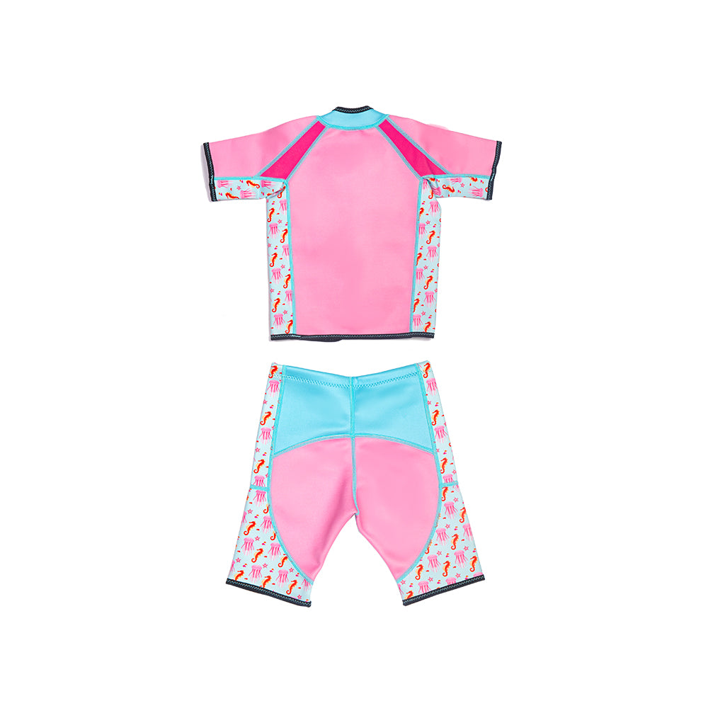 Twinwets Toddler Thermal Swimsuit UPF50+ Pink Jellyfish