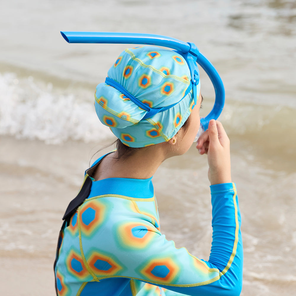 Kids Swimming Training Front-Mounted Snorkel Tube - Blue
