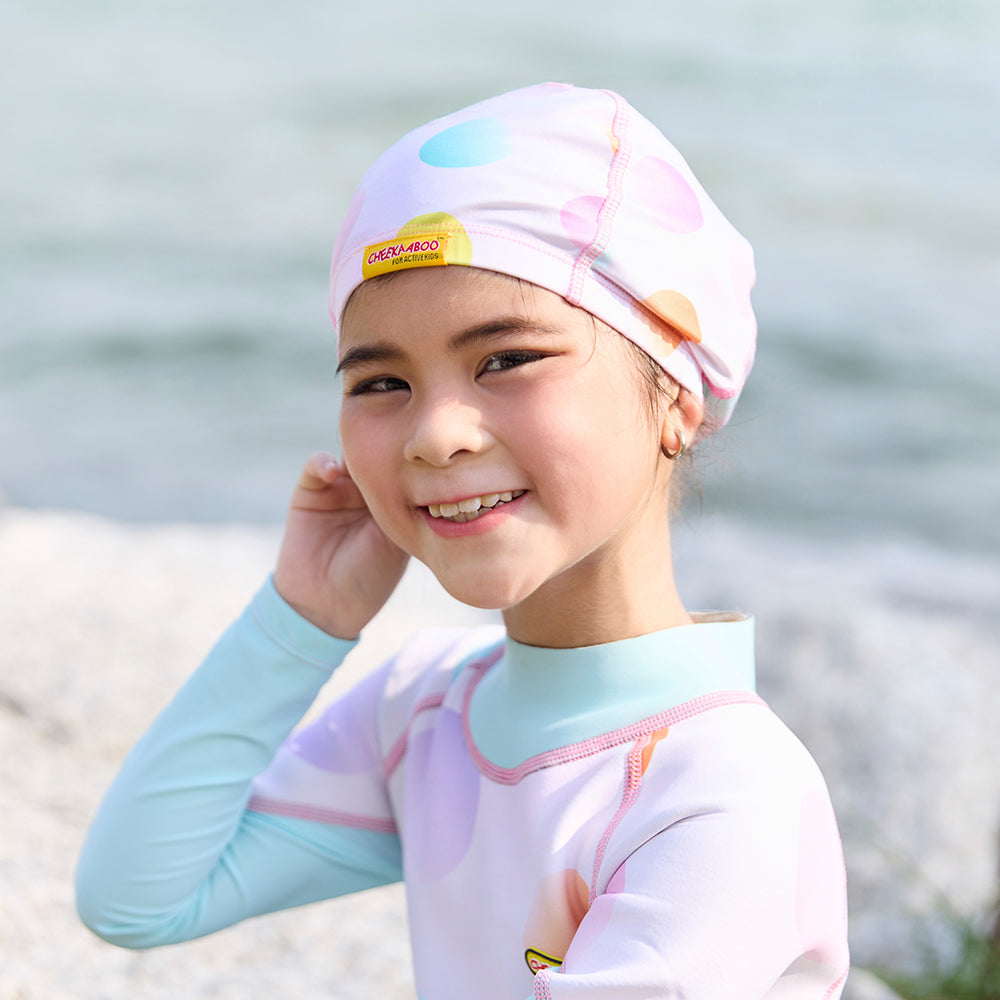 [Online Exclusive] Protective Toddler Swim Cap Polkadot