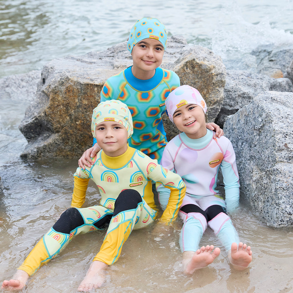 [Online Exclusive] Protective Toddler Swim Cap Hexagon