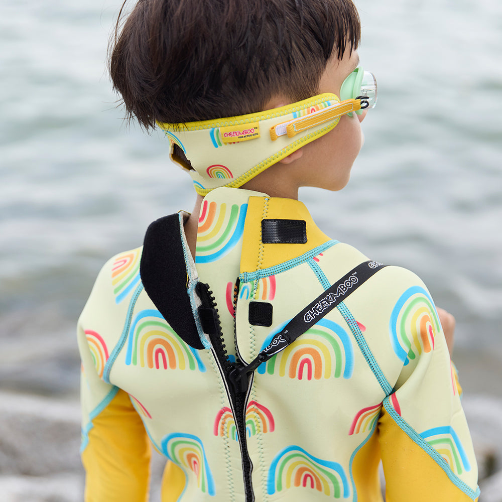 [Online Exclusive] Long Sleeve Sunsafe Toddler Thermal Swimsuit UPF50+ Rainbow