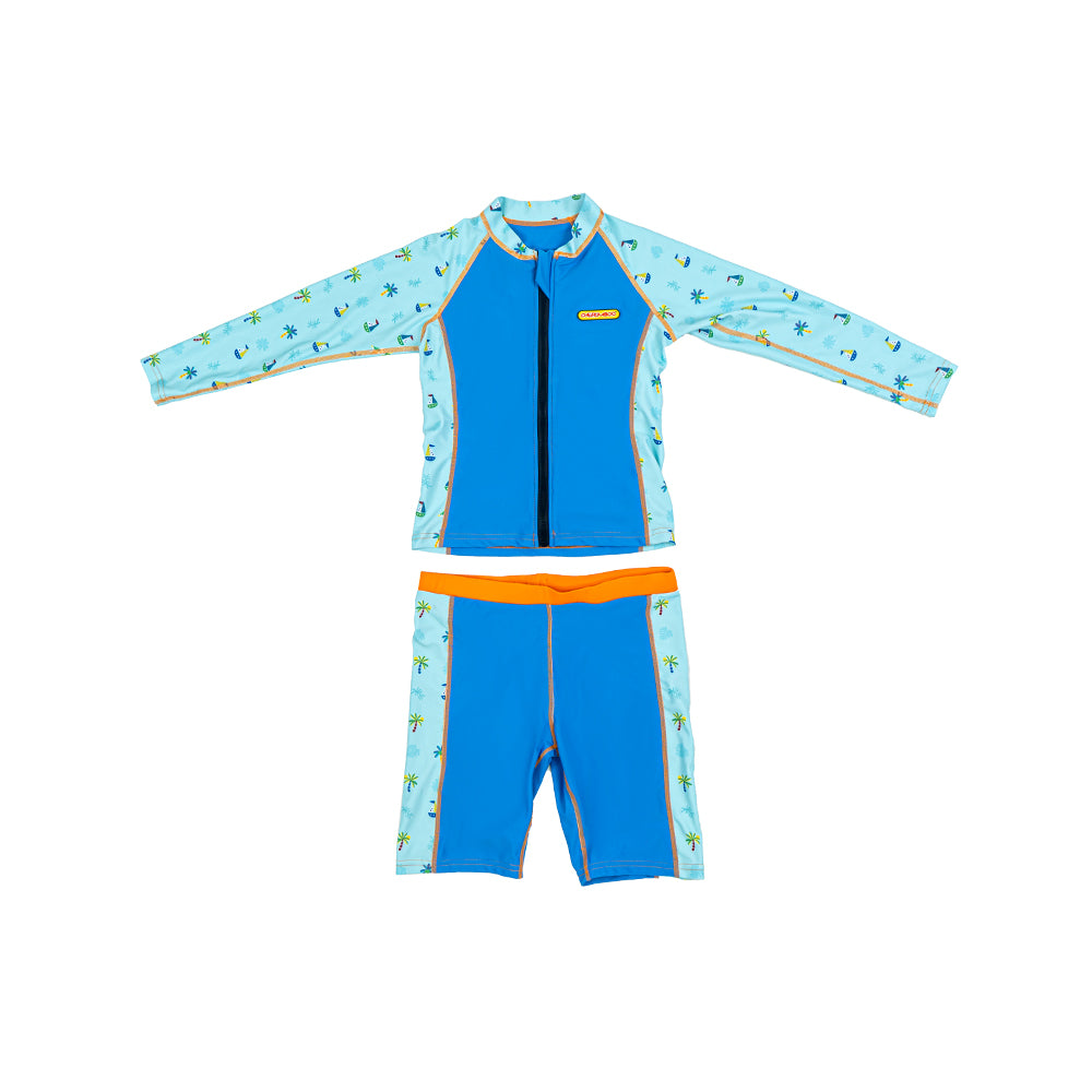 [Pre-Order][Online Exclusive]AquaLite Swimsuit 2-Piece UPF50+ Blue Palm Tree (ETA: 06th Oct 25)