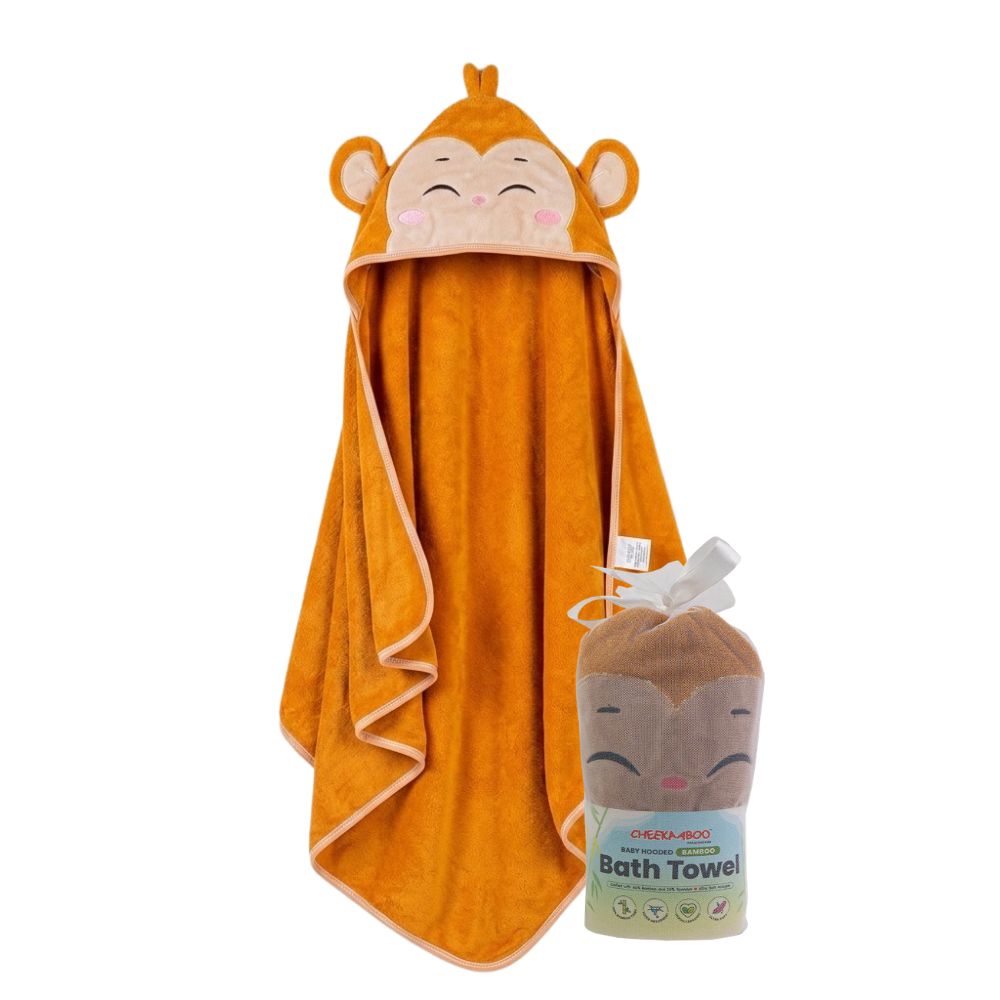 Premium Bamboo Hooded Bath Towel - Monkey