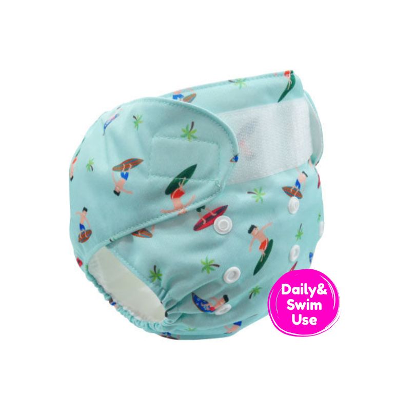 Baby Reusable Swim Diaper - Surfer - Free Size