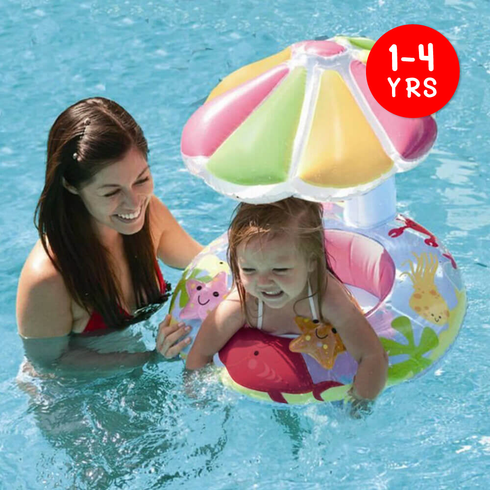 3D Children Inflatable Baby Swim Float - Pink / Ocean World ( 1 - 4 Years Old)