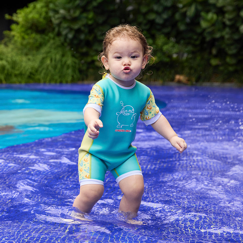 Chittybabes Baby Thermal Swimsuit UPF50+ Green Coral