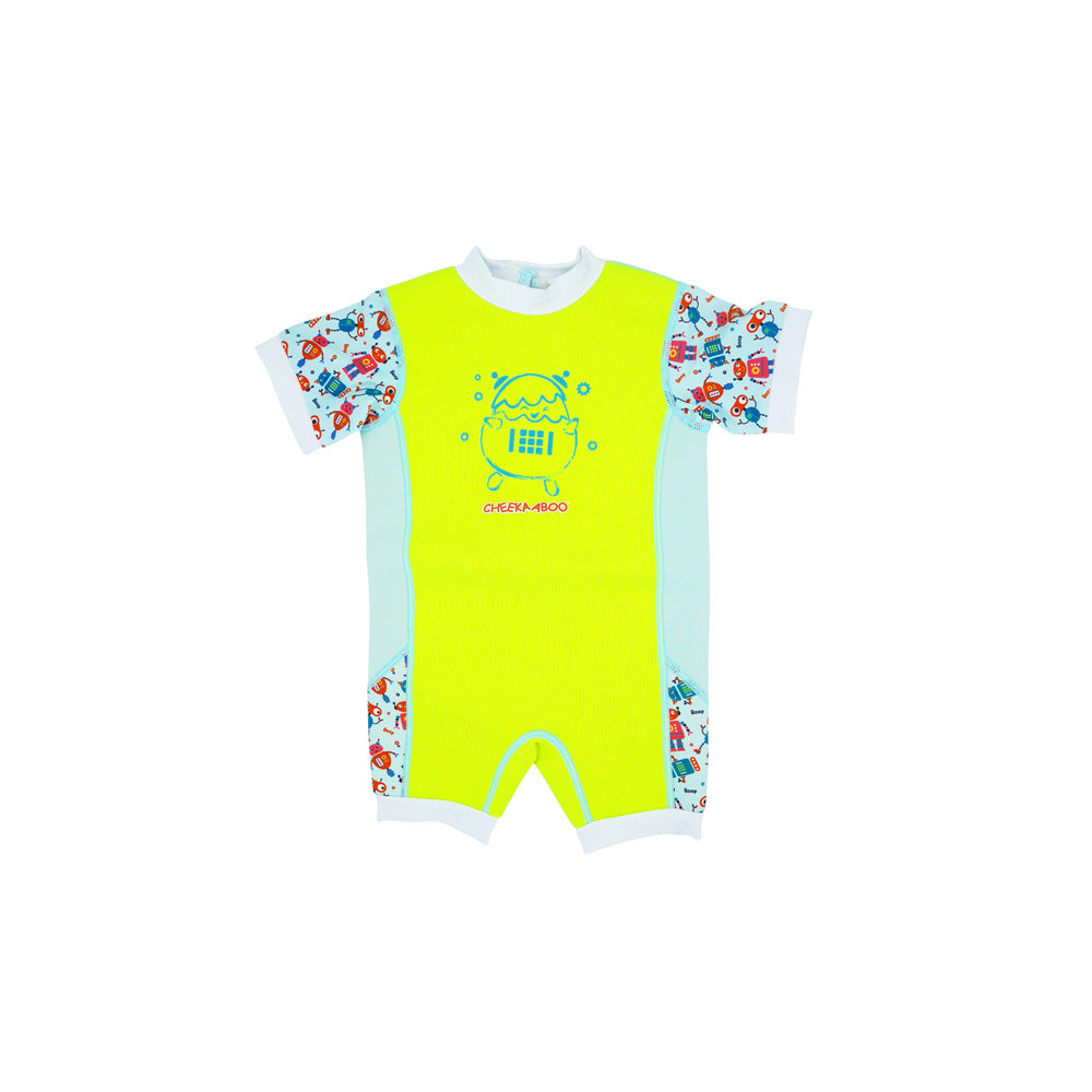 Chittybabes Baby Thermal Swimsuit UPF50+ Green Robot