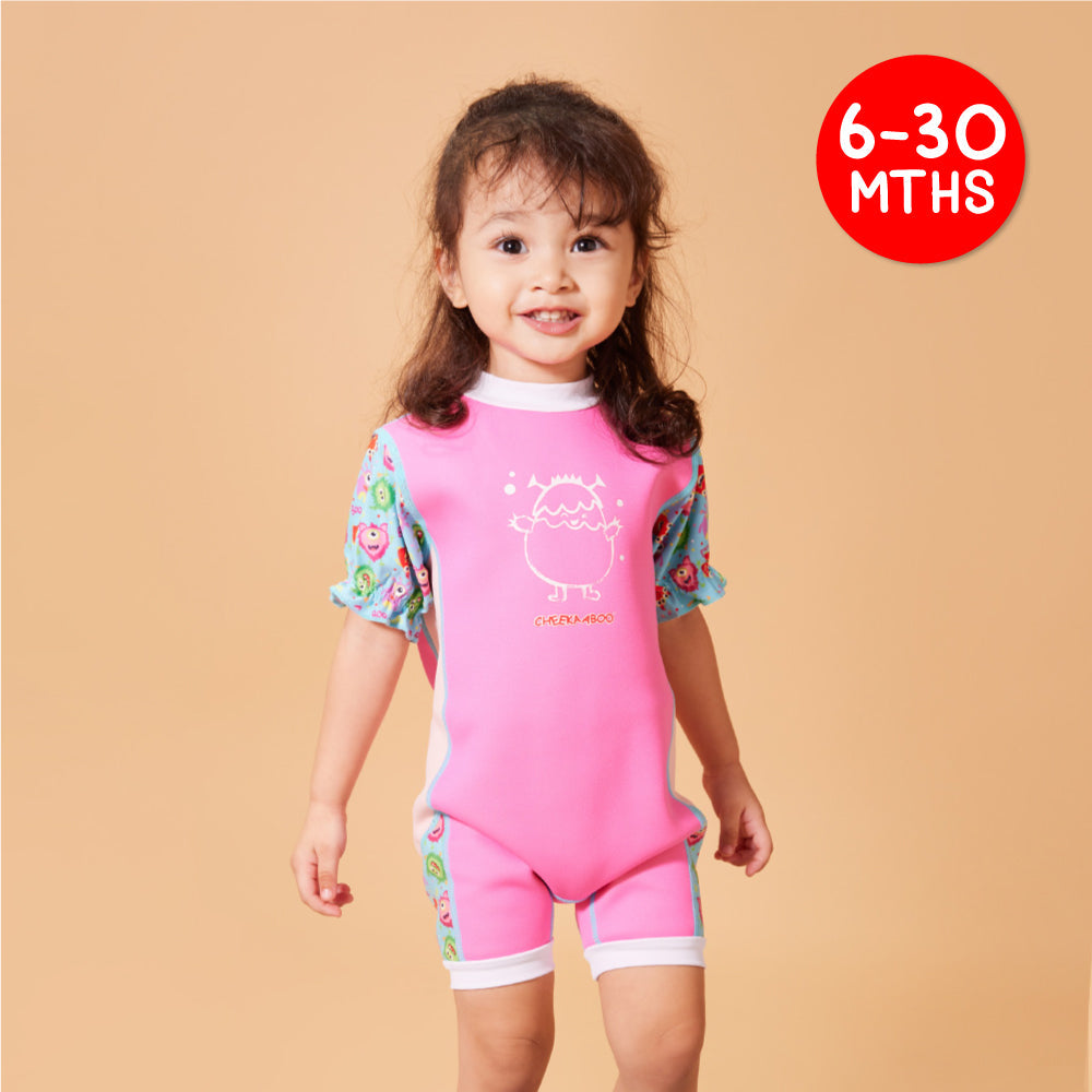 Chittybabes Baby Thermal Swimsuit UPF50+ Pink Monster