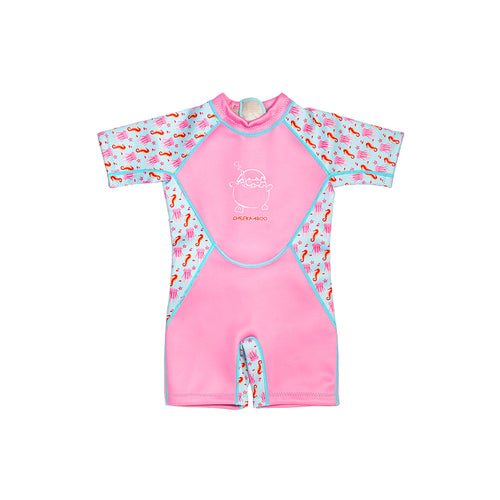 Kiddies Toddler Thermal Swimsuit UPF50+ Pink Jellyfish