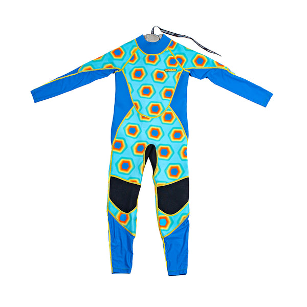 Long Sleeve Sunsafe Toddler Thermal Swimsuit UPF50+ Hexagon
