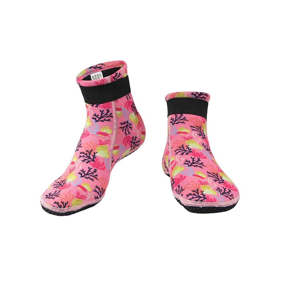 Toddler Protective Beach Socks - Pink Coral Starfish