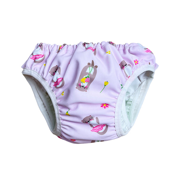 [PREORDER] Baby Reusable Waterproof Swim Diapers -  Pink / Otter ( 6 Months Above)