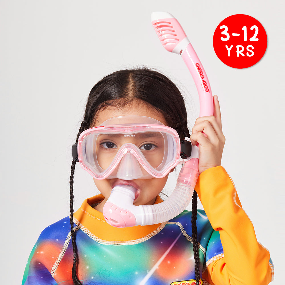 Kids Diving & Snorkeling Mask with Snorkel Set - Pink