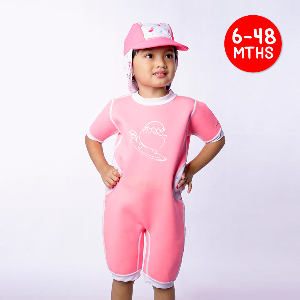Warmiebabes Baby & Toddler Thermal Swimsuit UPF50+ Pink Flamingo